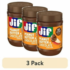 (3 pack) Jif Peanut Butter & Chocolate Flavored Spread, 15 oz Jar... picture