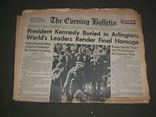 1963 NOV 25 PHILADELPHIA EVENING BULLETIN - JFK BURRIED IN ARLINGTON - NP 3169 picture