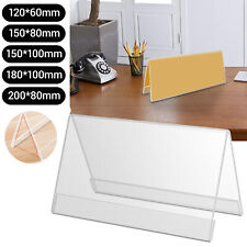 10-100X Acrylic Desk Nameplate Holders Transparent Name Tent Holders For Meeting picture