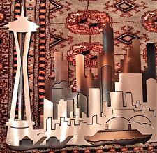 SEATTLE SKYLINE metalcraft andy urion vtg metal wall art sculpture industrial picture