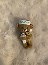 1998 Godchild Teddy Bear Holding Bear & Lamb Vintage Hallmark Keepsake Ornament picture