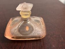 VINTAGE FRENCH FROSTED/CRYSTAL Pink FLOWERS PERFUME BOTTLE 4” COTTAGECORE picture