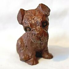 Cute Brown Puppy Figurine Miniature Approximately 2