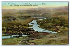 1930 Circle Point On Lewiston Hill Highway River Bridge Lewiston Idaho Postcard picture