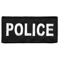 Law Enforcement Black White Police Cops Patch Fits VELCRO® BRAND Loop Fastener picture