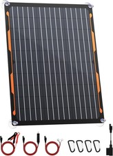 FlexSolar 20W 12V Solar Panel Charger Kit with Built-in Charge Controller - P... picture