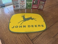 NICE JOHN DEERE FARM DEER LOGO PORCELAIN SIGN AGRICULTURE picture