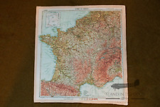 WW2 D-Day Zones of France silk Invasion Escape Map (Reproduction) picture