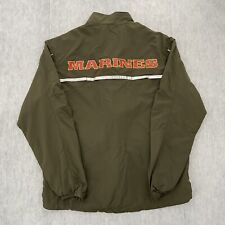 New Balance Marines Jacket Mens Large Long Green Lined Full Zip Lightweight Mens picture