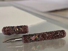 Vtg 1970s Multi Jewel Ball Tip Roller Pen Unique Bead And Faux Jeweled Design  picture