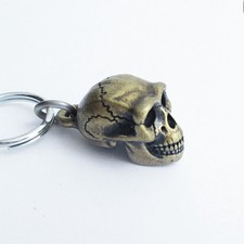 Sale Item - Homo Erectus Skull Keychain with Brass Finish picture