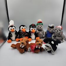 NEW LOT OF 9 VINTAGE COCA COLA COKE PLUSH TOY DOLL PENGUIN SEAL WALRUS WHALE picture