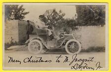 cpa USA REAL PHOTO POST CARD Stamp MICHIGAN DETROIT 1905 AUTOMOBILE CAR Animated picture