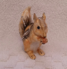Squirrel With Acorn Enamel Trinket Box With Crystals picture