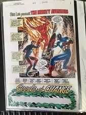 Avengers WWII Invaders Cap Bucky Torch Marvel original color guide art Splash picture