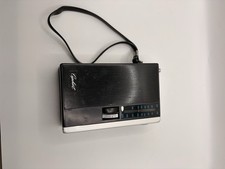 Vintage Capehart AM FM Portable Transistor Radio Black Silver Wrist Strap picture