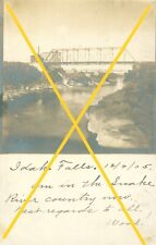 1905 Idaho Falls Snake River Rail  and wagon bridge power plant Bonneville Cnty picture