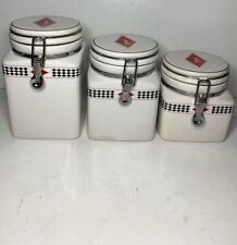 2003 COCA COLA BRAND CANISTERS by Gibson CERAMIC 3 pc. picture