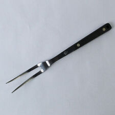 Vintage Flint Stainless Steel Meat Carving Serving Fork With Black Handle picture