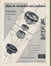 Magazine Ad - 1956 - Schneider Camera Lenses - RETINA-XENON-C picture