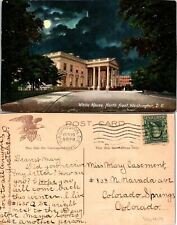 Washington DC North Front at Night Postcard Used (46419) picture