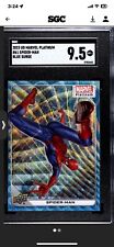 2023 Upper Deck Marvel Platinum Blue Surge #61 Spider-Man 🔥🔥🔥POP 1🔥SGC 9.5🔥 picture