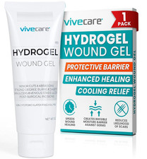 ViveCare Hydrogel Wound Dressing (3 Oz Tube) - First Aid Healing Gel for Burns, picture