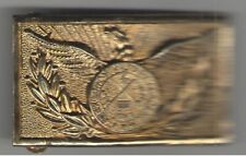 Vintage FORT UNION Military Academy Buckle US Bald EAGLE picture