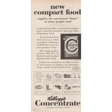 1961 Kellogg's Concentrate Nutrition Protein Cereal Food Vintage Print Ad picture