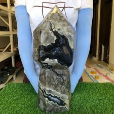 28LB Natural volcano Agate obelisk Scepter Crystal Wand Point Specimen Healing picture