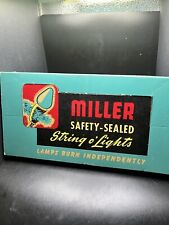 Rare Miller Christmas Lights Box In Turquoise picture