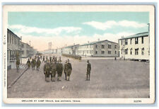 c1920's WW1 Drilling at Camp Travis San Antonio Texas TX Antique Postcard picture