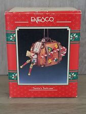 1990 Enesco Ornament Santa’s Suitcase Treasury of Christmas Ornament w/box picture