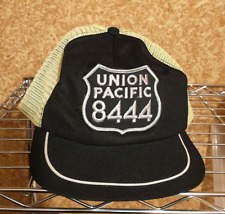 Vintage Railroad Union Pacific 8444 Patch Mesh Snapback Trucker Hat Cap USA picture