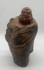 Vtg Hand Carved Burl Wood Chinese Sculpture  8.5” Tall Estate Find picture