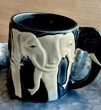 Otagiri Tom Taylor Gray Blue And White Elephant Ceramic Coffee Tea  Mug picture