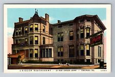 Chicago IL-Illinois, L'Aiglon Restaurant, Advertising, Antique Vintage Postcard picture
