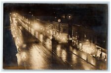 c1910s Random Street View At Night Sinclair San Francisco CA RPPC Photo Postcard picture