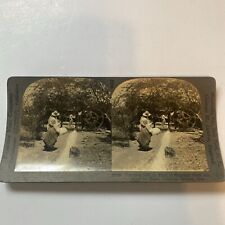 Vintage Stereo Card Twisting Fiber Into Rope From Mexico picture