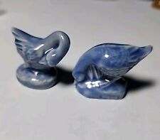 Set Of 2 Vintage Wade Whimsy Geese picture