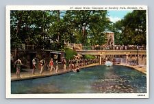 Giant Water Toboggan Hershey Park Linen Postcard Pennsylvania PA Pool picture