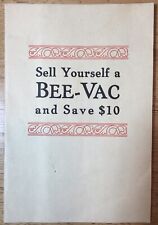 Antique Sell Yourself a Bee-Vac Instruction Booklet, American Ephemera, Birtman picture