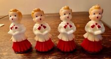 Four Gurley Christmas Candles4 Carolers/Choir Singers Boys Vintage 5 .5 UNLIT picture
