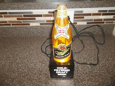 Vintage 1987 Miller Genuine Draft  BAR LIGHT/LAMP Beer Bottle works 10 1/2