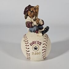 Boyds Bears Bearstone 1st Edition 2000 Baseball Christmas Ornament #25717 picture