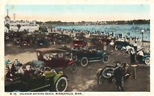 Calhoun Bathing Beach Minneapolis Minnesota Model T Automobiles 1925 Postcard picture