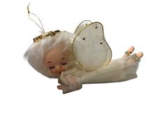 Vintage MCM Sleepy Eye Tulle Posable Angel Ornament Japan 8” Good vintage cond picture