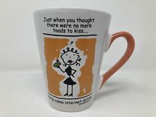 Life Is Harsh Coffee Cup Mug “Toads To Kiss Internet Dating” Robin Roderick New. picture