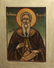 SAINT JOHN FROM RILA HAND PAINTED ORTHODOX ICON picture