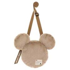 Tokyo Disney Mickey Shape Brown Fluffy Cross Body Bag Shoulder Japan 【US STOCK】 picture